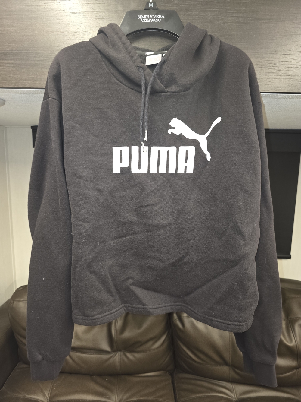 Puma Black Hoodie with White Logo